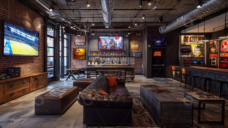 高清大图下载【趣麦麦图】工业风酒吧高清图片