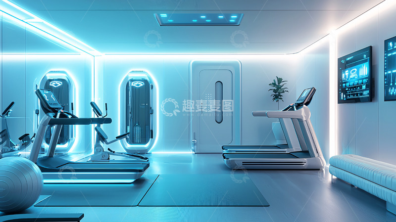 高清大图下载【趣麦麦图】未来科技健身房