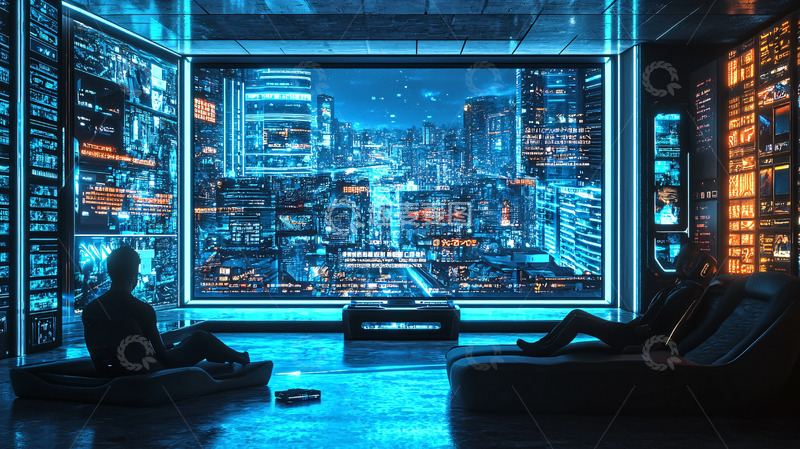 高清大图下载【趣麦麦图】未来科技感房间