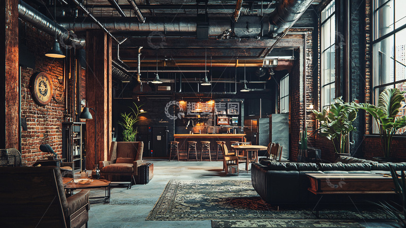 高清大图下载【趣麦麦图】工业风loft