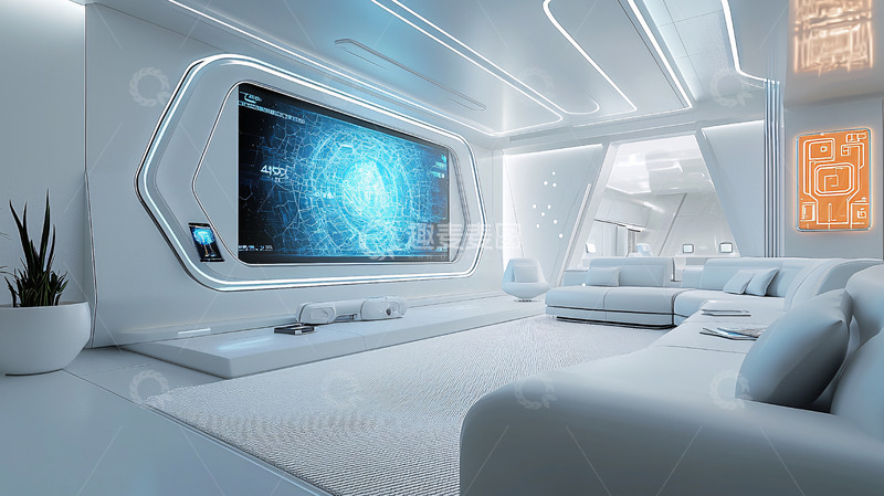 高清大图下载【趣麦麦图】未来科技感客厅