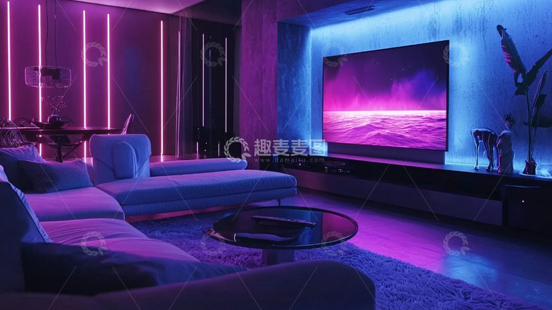 高清大图下载【趣麦麦图】现代简约家居影院灯光设计