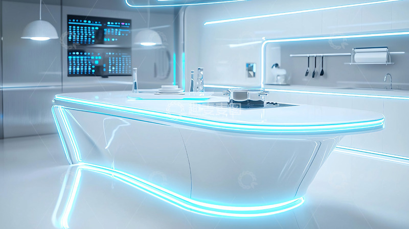 高清大图下载【趣麦麦图】未来科技感厨房