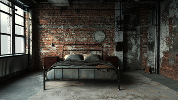 工业风卧室高清图片