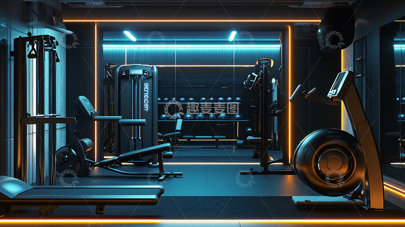 高清大图下载【趣麦麦图】私家健身房高清图片