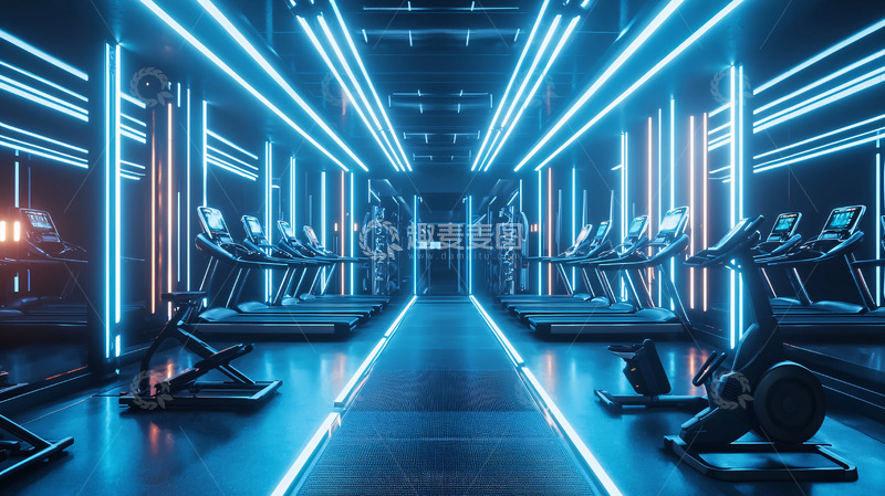 高清大图下载【趣麦麦图】未来感健身房