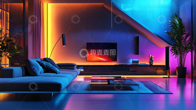 高清大图下载【趣麦麦图】未来派的客厅设计