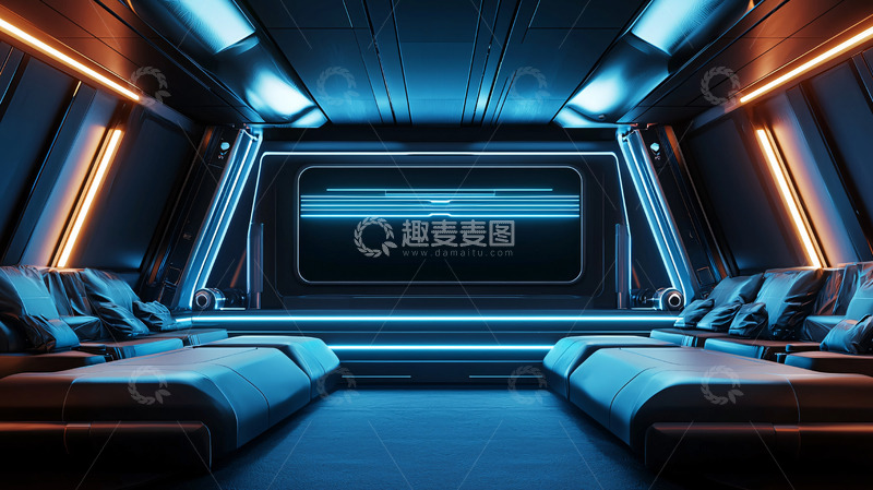 高清大图下载【趣麦麦图】未来科技感家庭影院