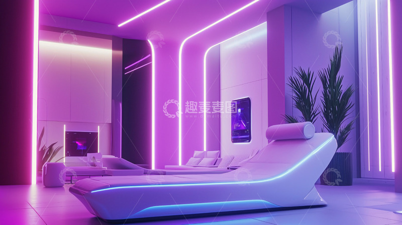高清大图下载【趣麦麦图】未来感休息室