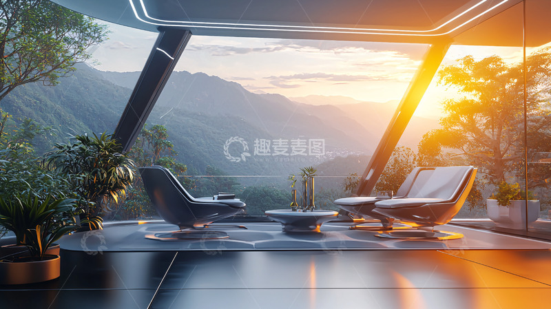 高清大图下载【趣麦麦图】未来科技感客厅