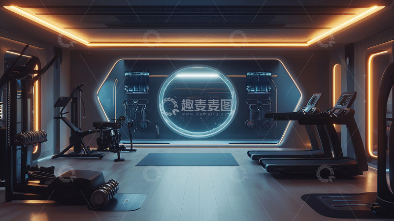 高清大图下载【趣麦麦图】未来感健身房