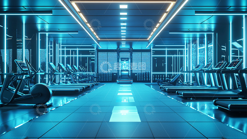 高清大图下载【趣麦麦图】未来感健身房