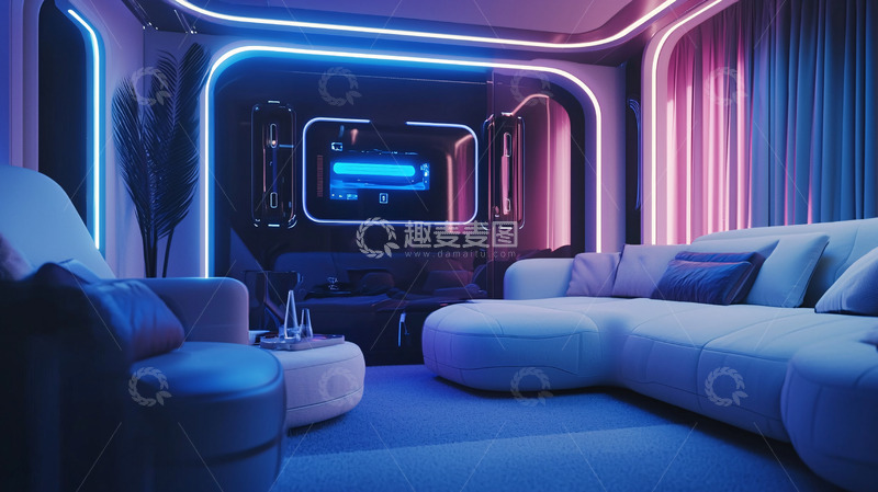 高清大图下载【趣麦麦图】科幻风格家庭影院