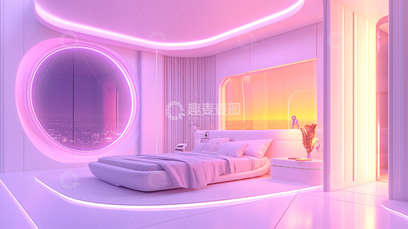 高清大图下载【趣麦麦图】梦幻未来卧室