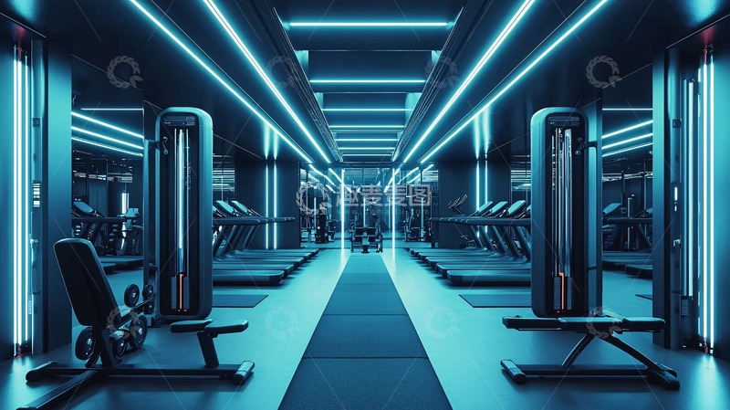 高清大图下载【趣麦麦图】未来感健身房