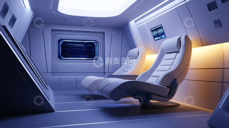 高清大图下载【趣麦麦图】未来派太空舱内部
