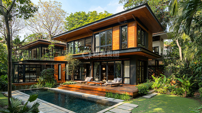 高清大图下载【趣麦麦图】现代热带风格别墅