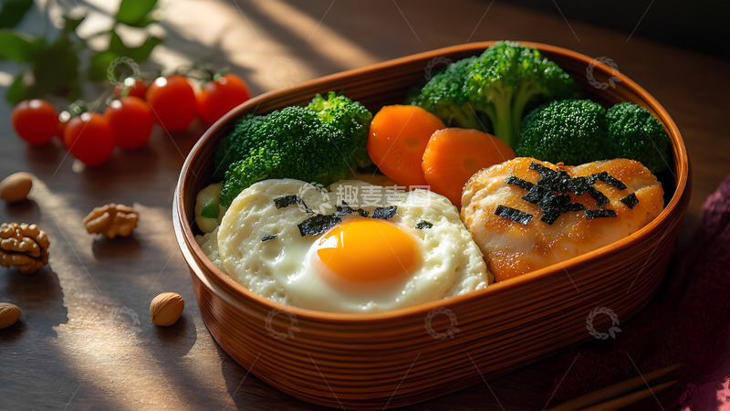 高清大图下载【趣麦麦图】营养早餐美食便当摄影图