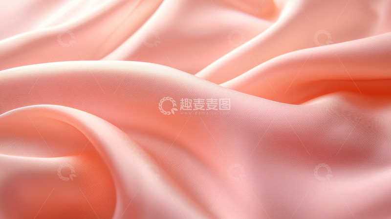 高清大图下载【趣麦麦图】粉色丝绸质感褶皱