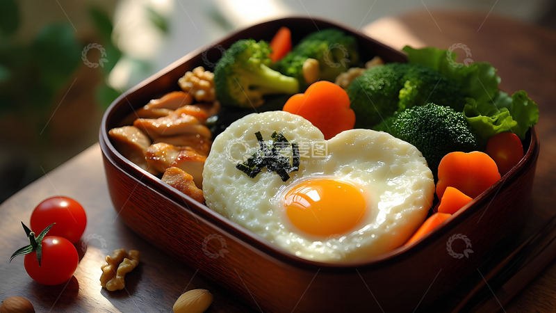 高清大图下载【趣麦麦图】营养早餐美食便当摄影图1