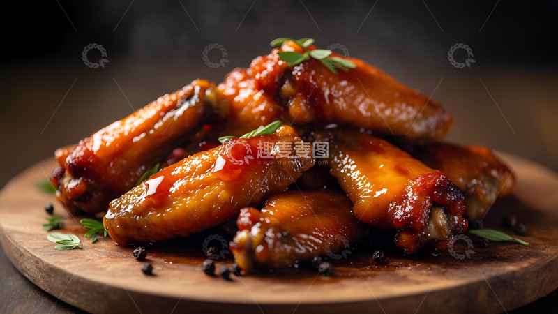 高清大图下载【趣麦麦图】美食美味烤鸡翅摄影图1