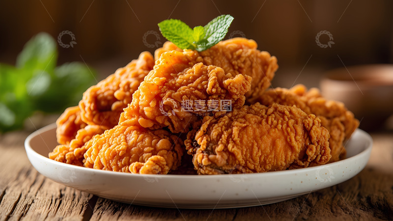 高清大图下载【趣麦麦图】美味美食炸鸡摄影图