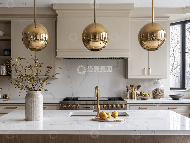 高清大图下载【趣麦麦图】轻奢厨房吊灯