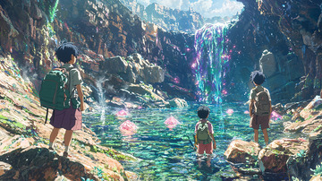 山谷瀑布奇幻场景