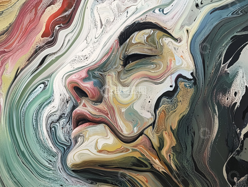 高清大图下载【趣麦麦图】抽象女性肖像