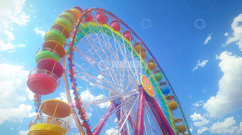 高清大图下载【趣麦麦图】彩色摩天轮
