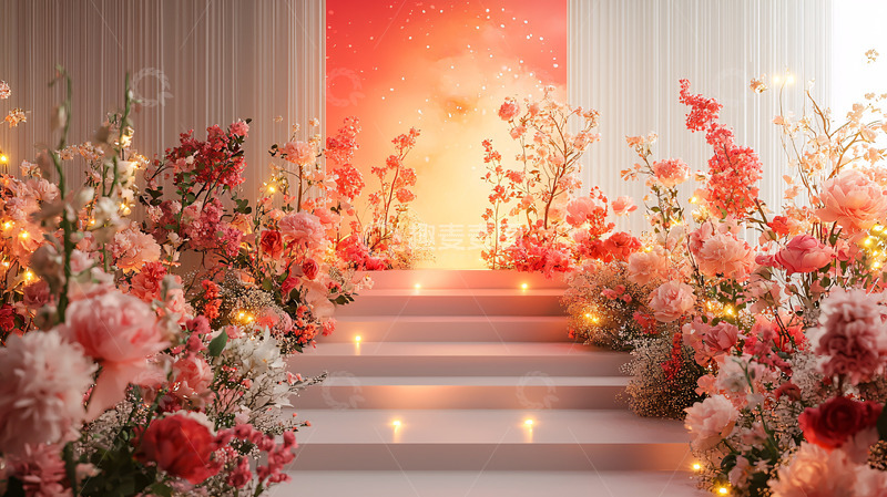 高清大图下载【趣麦麦图】粉色系婚礼花艺