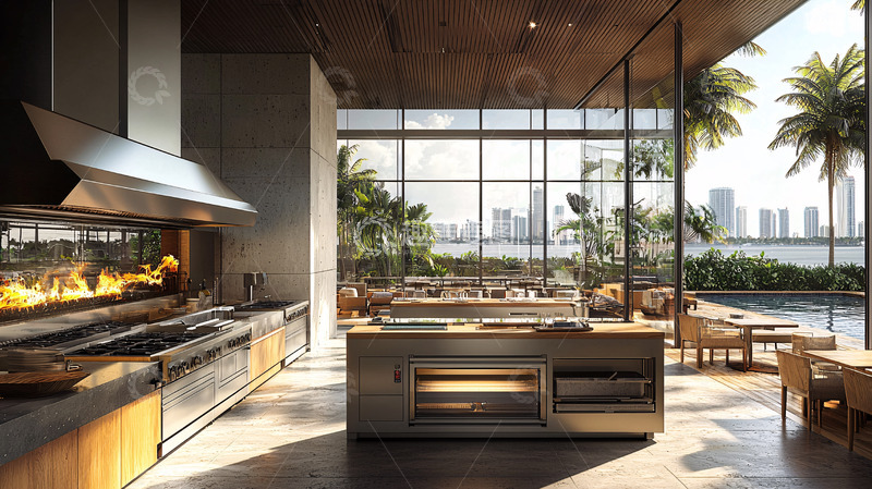 高清大图下载【趣麦麦图】高端户外烧烤厨房设计
