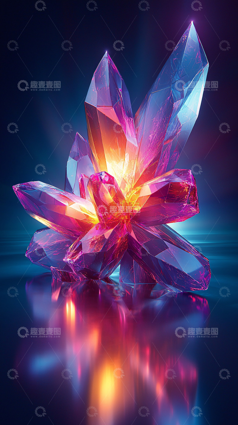 高清大图下载【趣麦麦图】紫色晶体