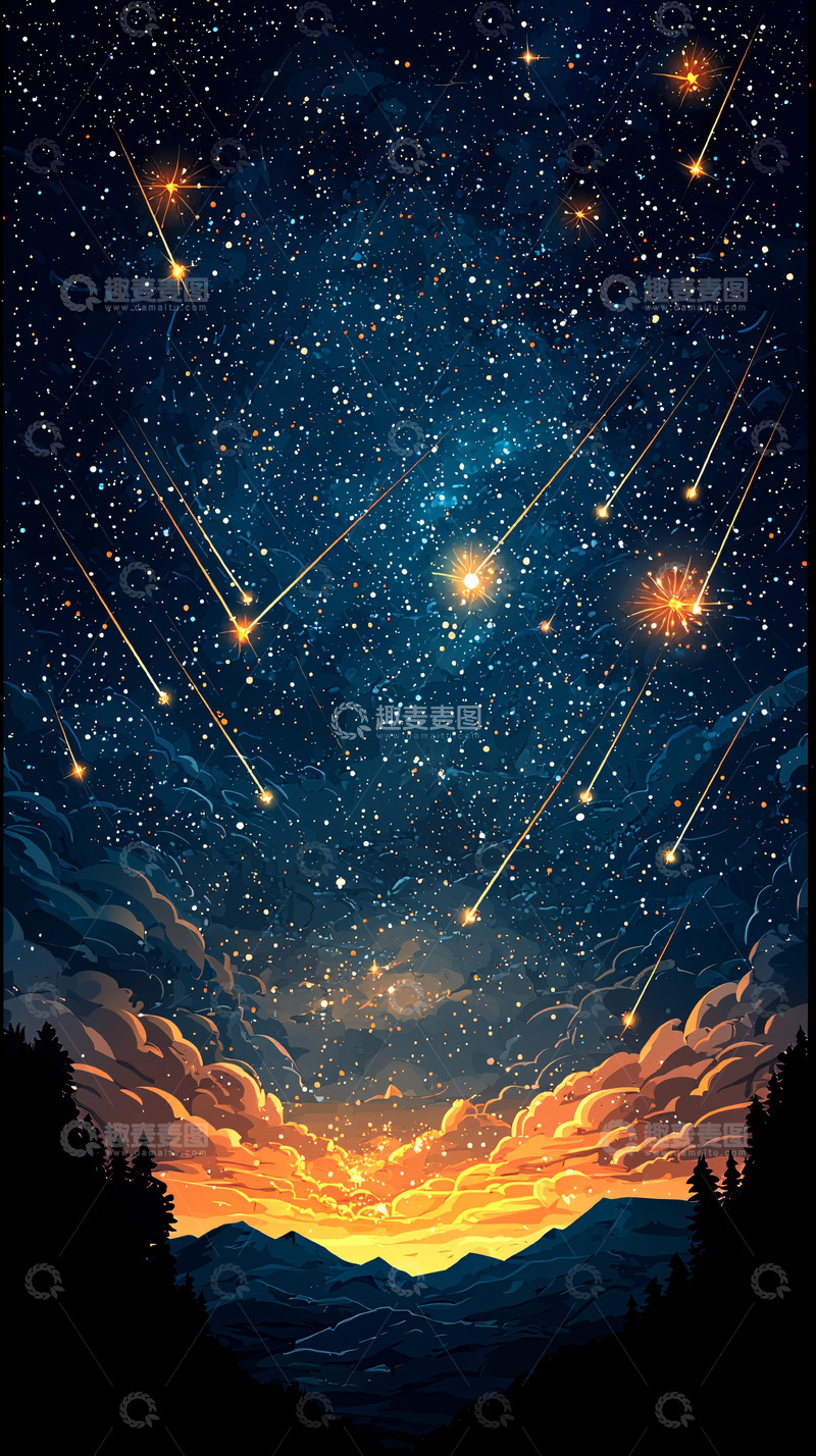 高清大图下载【趣麦麦图】流星雨