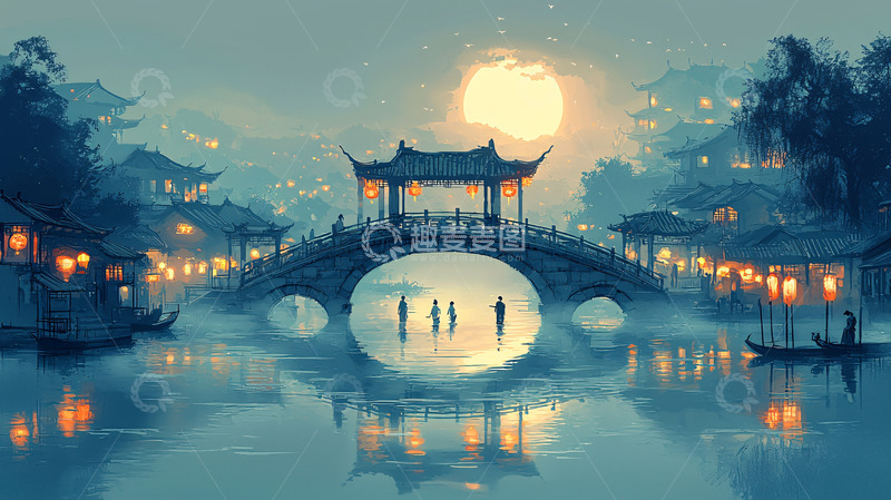 高清大图下载【趣麦麦图】水墨江南