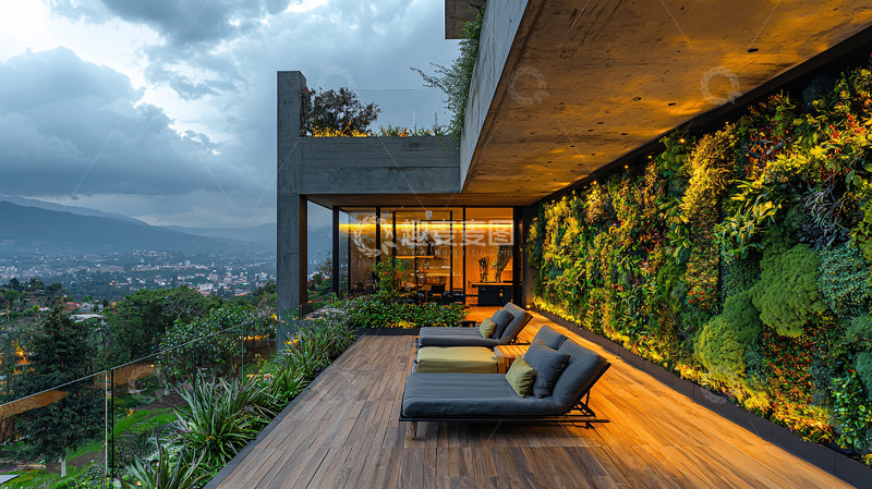 高清大图下载【趣麦麦图】现代简约别墅阳台