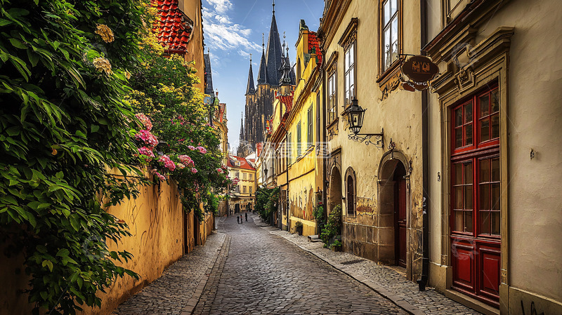 高清大图下载【趣麦麦图】欧洲古城街道