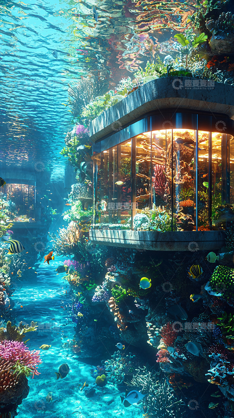 高清大图下载【趣麦麦图】海底建筑