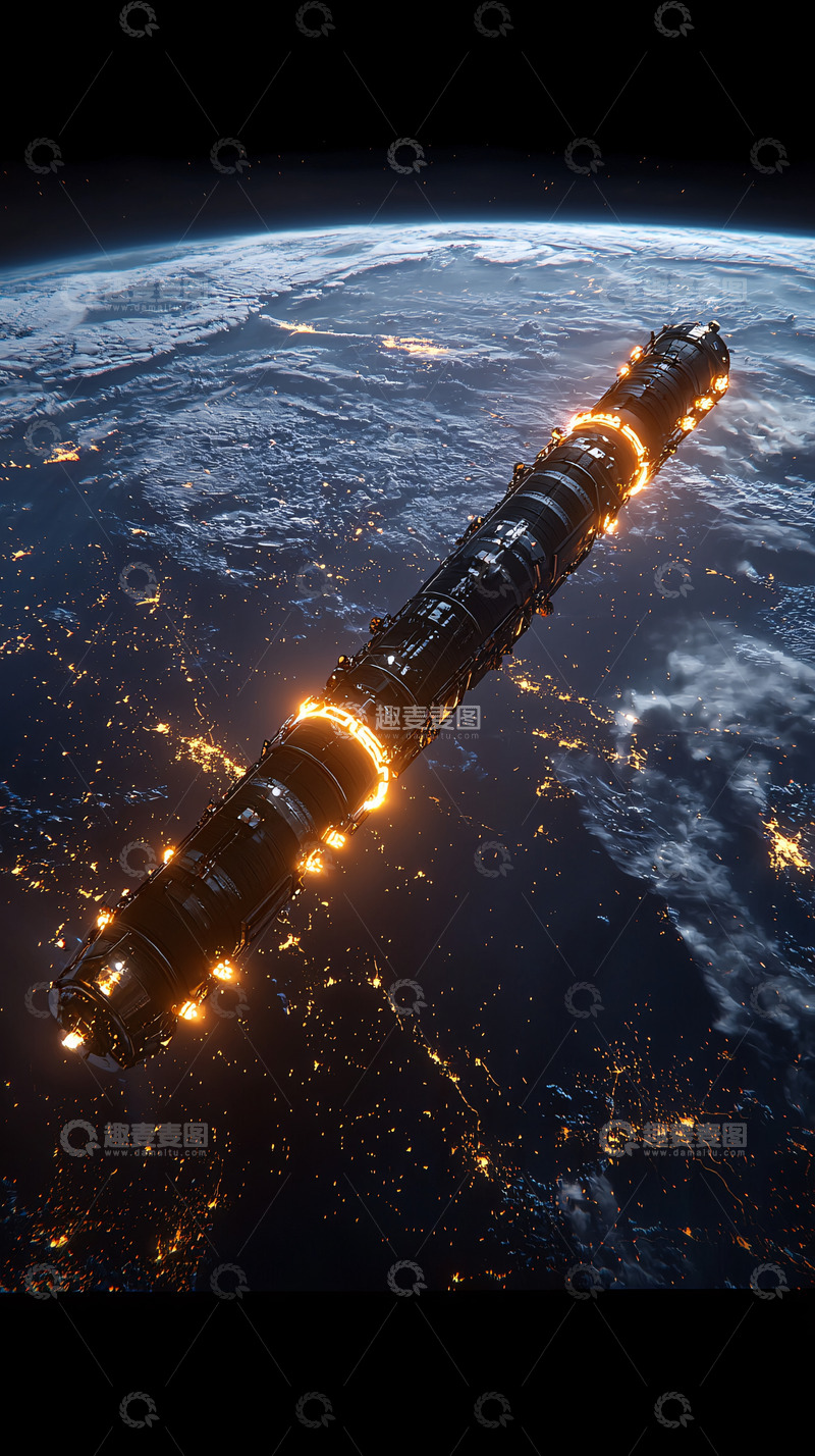 高清大图下载【趣麦麦图】太空巨型飞船