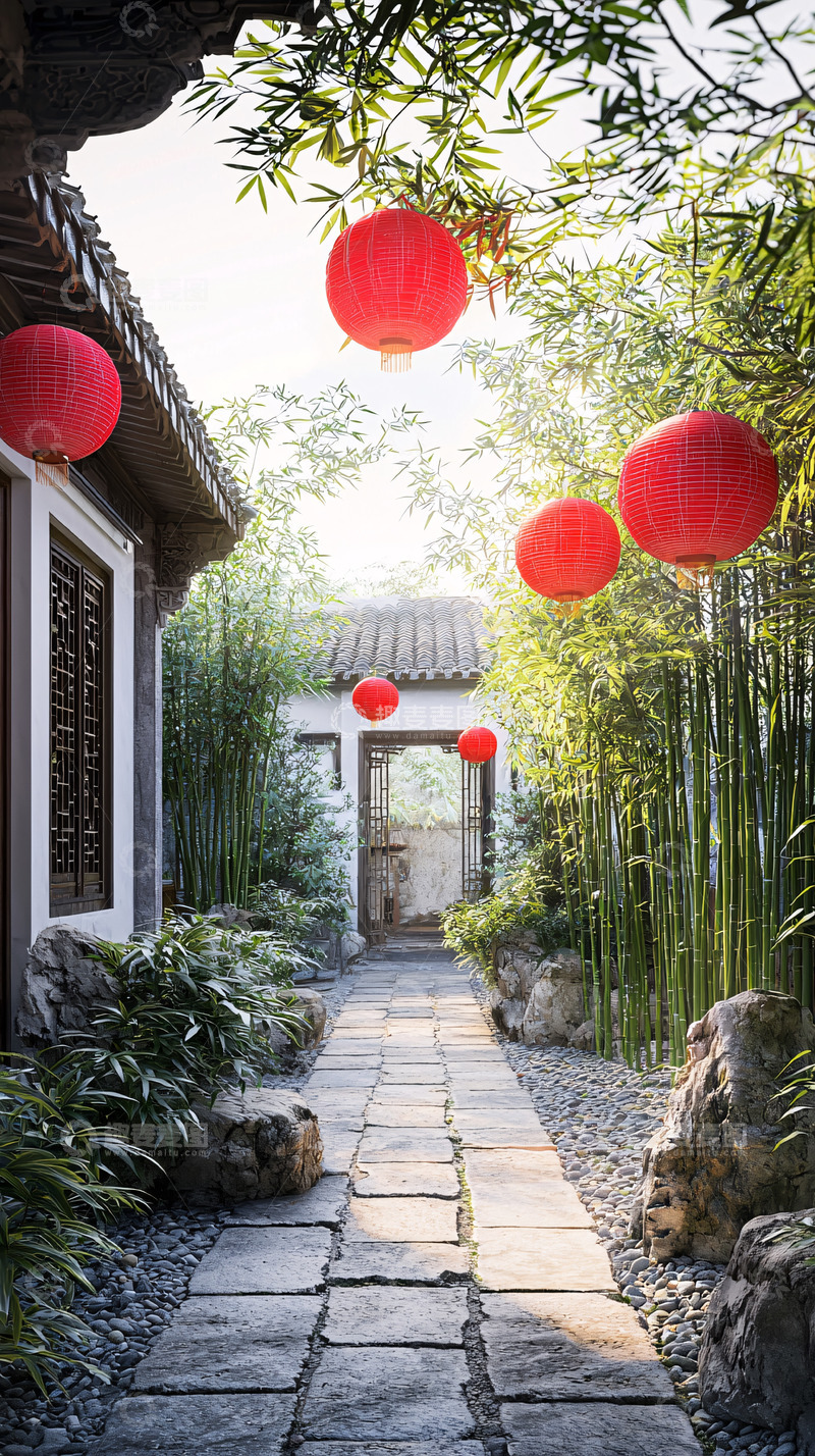 高清大图下载【趣麦麦图】中式庭院