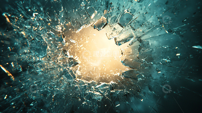 高清大图下载【趣麦麦图】破碎的玻璃洞