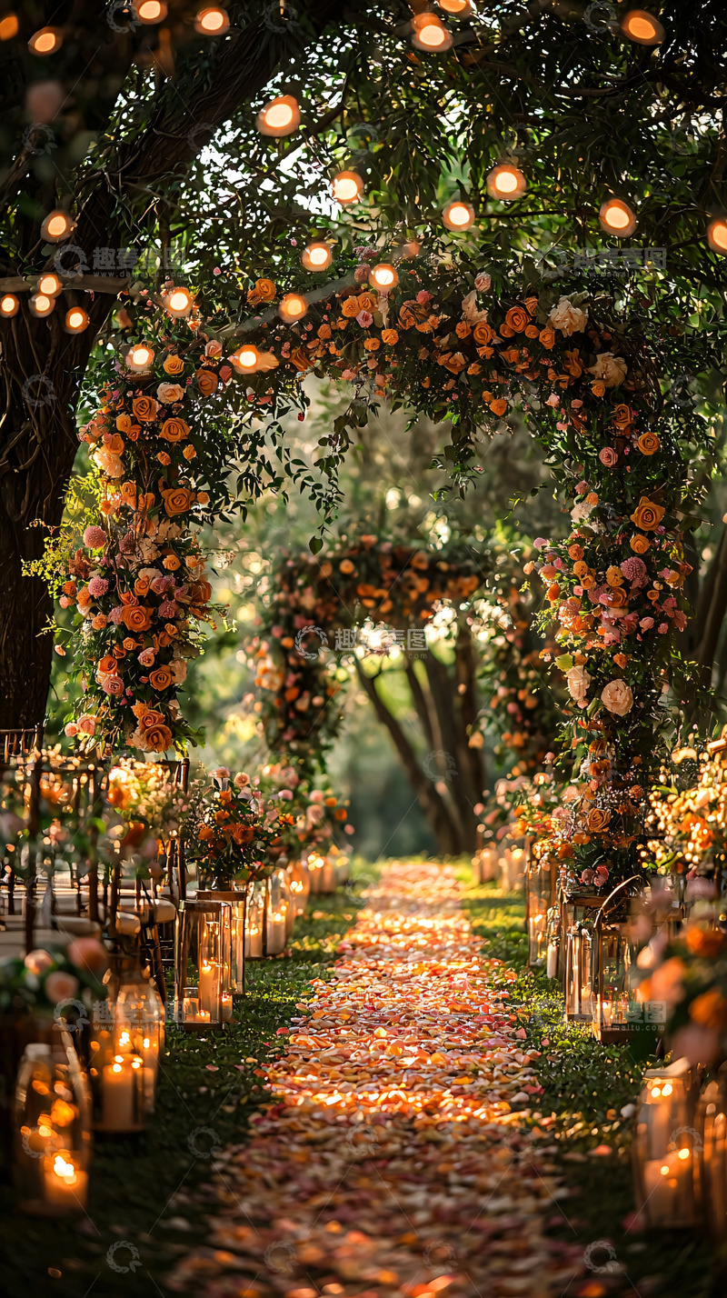 高清大图下载【趣麦麦图】浪漫花园婚礼场景