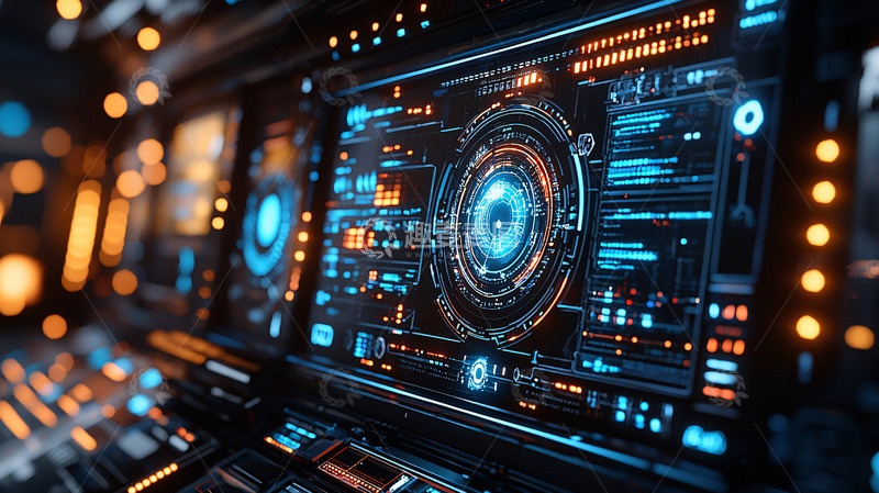 高清大图下载【趣麦麦图】未来科技控制界面