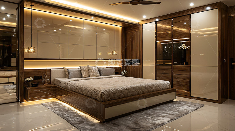 高清大图下载【趣麦麦图】现代简约卧室设计7