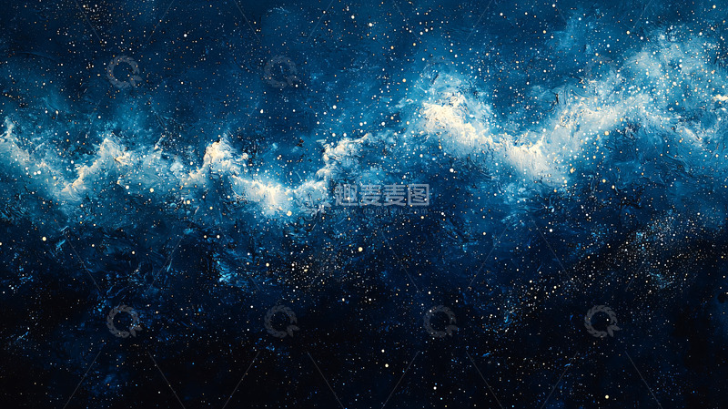 高清大图下载【趣麦麦图】深蓝色星云宇宙背景