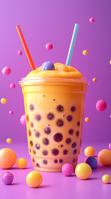 芒果味珍珠奶茶