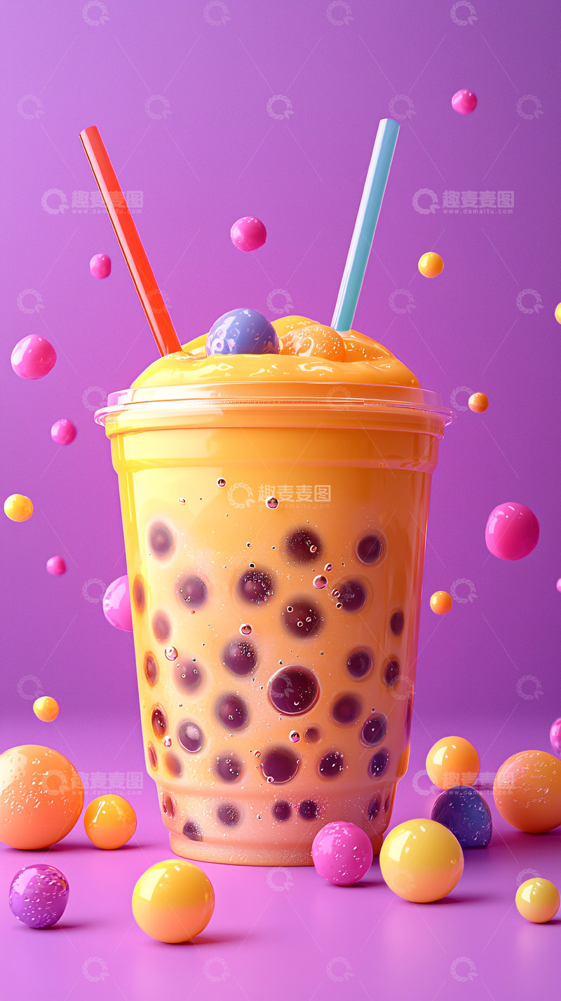芒果味珍珠奶茶