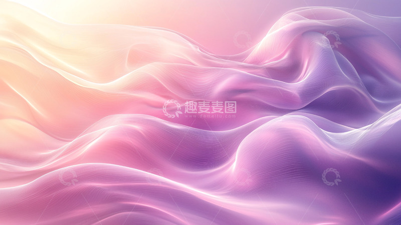 高清大图下载【趣麦麦图】梦幻紫色丝绸质感背景