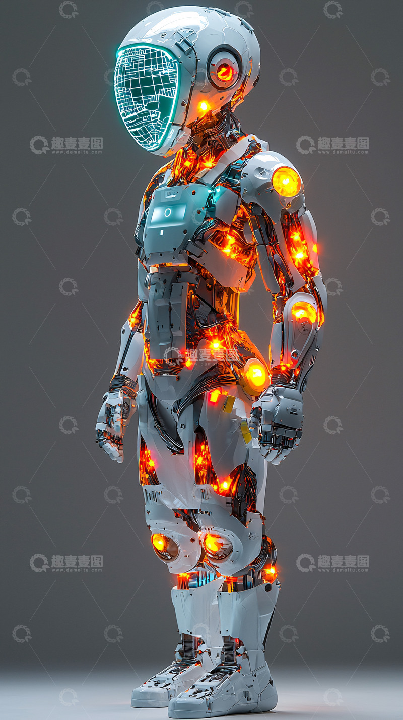高清大图下载【趣麦麦图】未来机器人