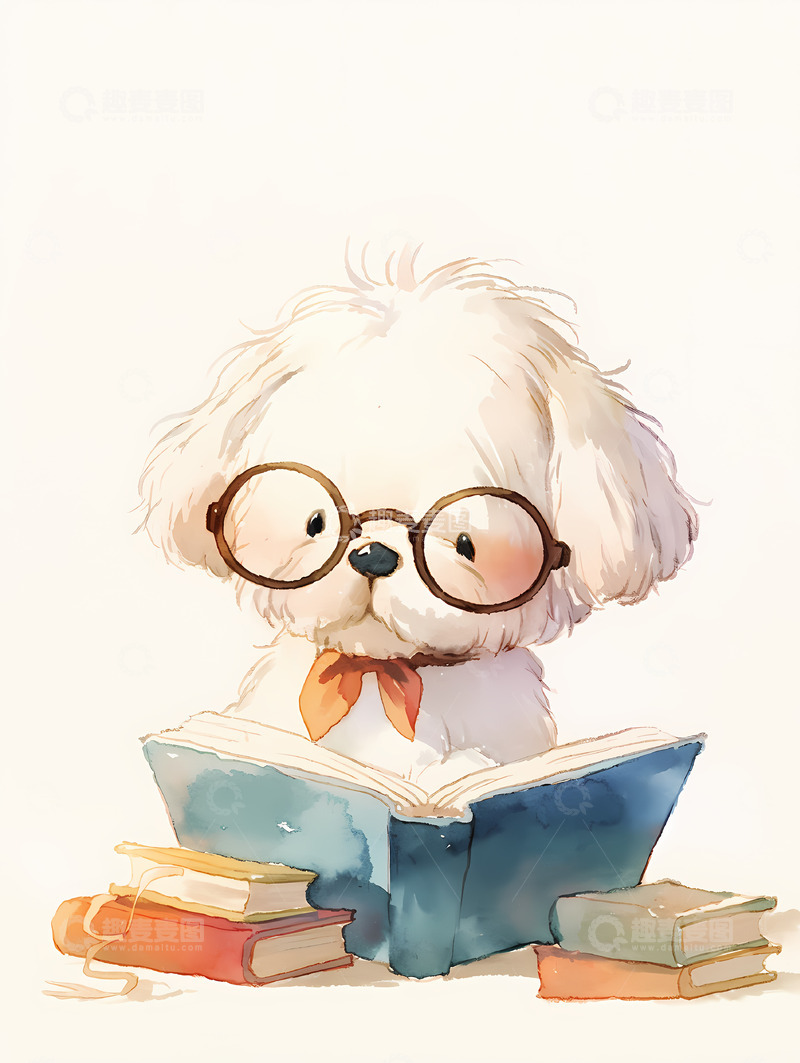 高清大图下载【趣麦麦图】狗狗插画素材11